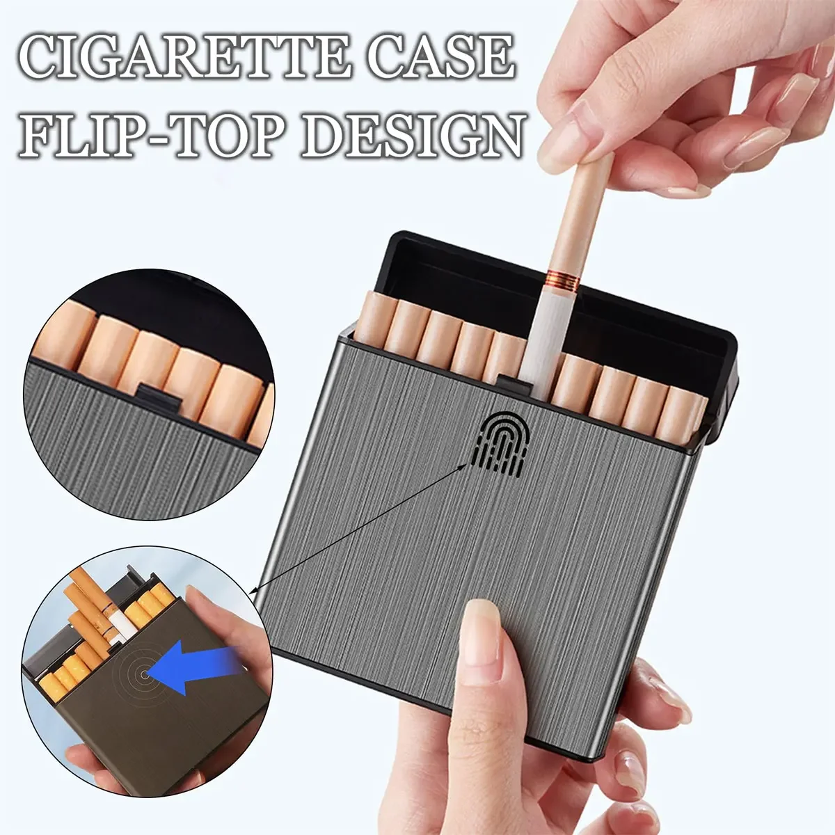 Smoking & Vaping Accessories - Large Capacity Cigarette Case Flip Cover